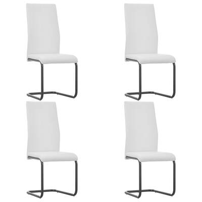 Dining Chairs 4 pcs White Faux Leather