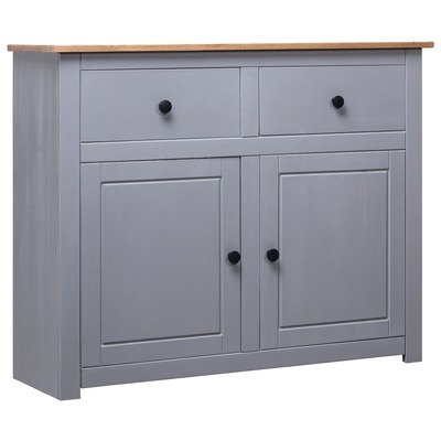 Sideboard Grey Solid Pinewood