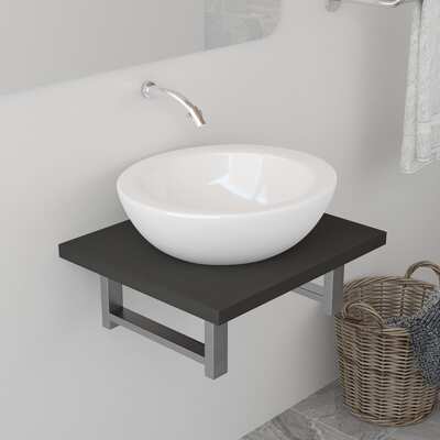 Bathroom Wall Shelf for Basin -Grey