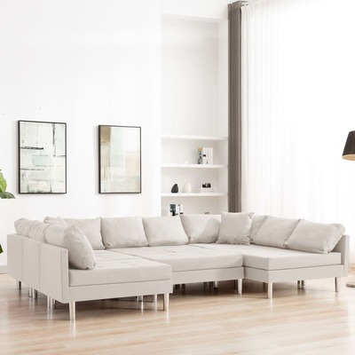 Sectional Sofa Fabric Cream