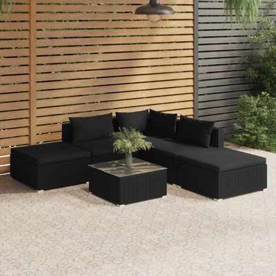 Pinewood Oasis: 6-Piece Garden Lounge Set with Plush Cushions