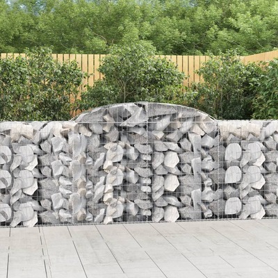 Galvanized Iron Archways: Pair of Structural Gabion Baskets