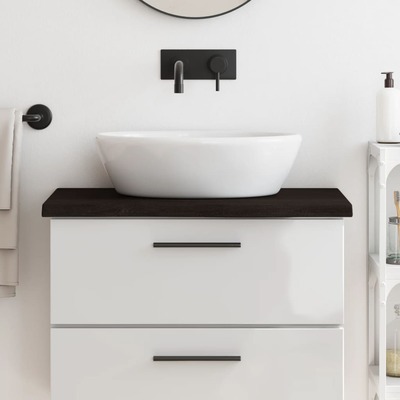 Bathroom Countertop Dark Grey-Treated Solid Wood