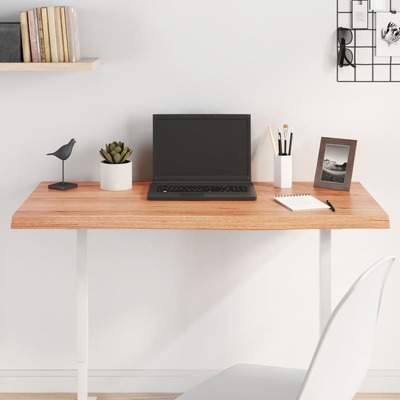 Natural Radiance Oak-Inspired Light Brown Treated Solid Wood Table Top