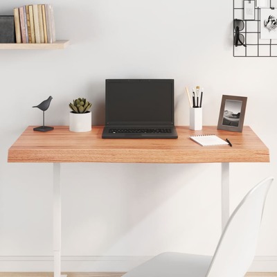 Light Brown Treated Solid Wood Table Top