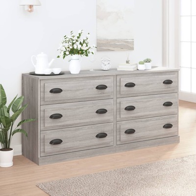 Elegant 2-Piece Grey Sonoma Engineered Wood Dining Ensemble