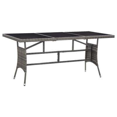 Durable Grey Poly Rattan Garden Table: Elevate Your Outdoor Dining