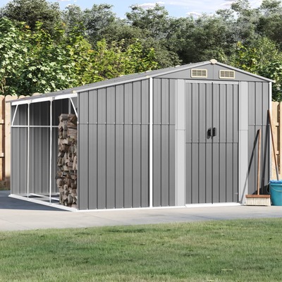 Garden Shed Galvanised Steel Grey