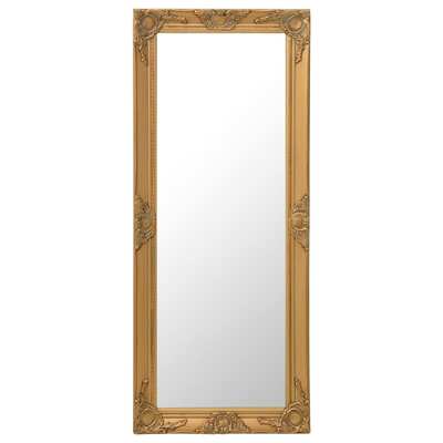 Wall Mirror Baroque Style 50x120 cm Gold