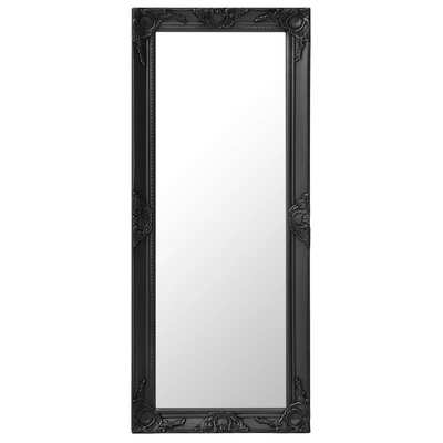 Wall Mirror Baroque Style 50x120 cm Black