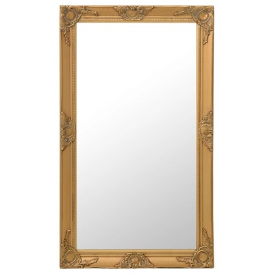 Wall Mirror Baroque Style 60x100 cm Gold