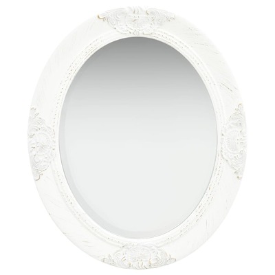 Wall Mirror Baroque Style 50x60 cm White