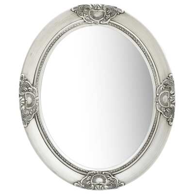 Wall Mirror Baroque Style 50x60 cm Silver