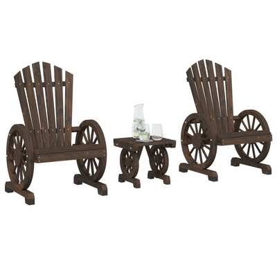 3 Piece Garden Lounge Set Solid Wood Fir