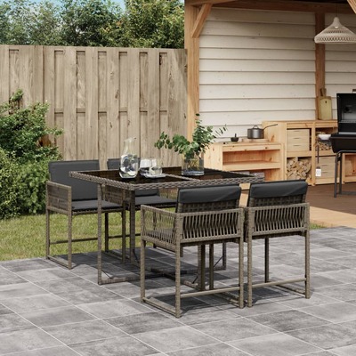 Elegance 5-Pcs Garden Dining Set with Grey