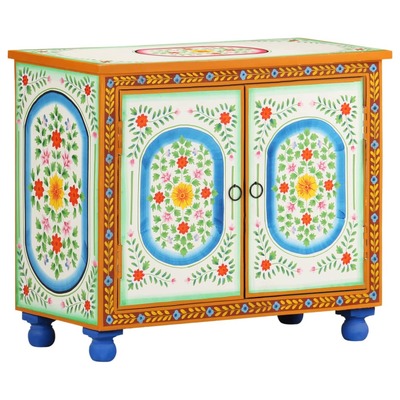 Hand Painted Sideboard in Solid Mango Wood: A Timeless Piece to Enhance Your Living Room