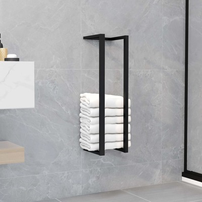 Iron Black Towel Rack