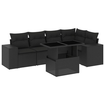 Elegant 6 Piece Garden Sofa Set with Comfortable Cushions 