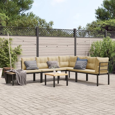 Elegant 5-Piece Garden Bench Set with Cushions  Perfect Stylish Outdoo