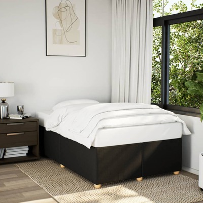 Modern Black Double Fabric Bed Frame A Stylish Choice Without the Mattress