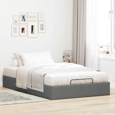 Dark Grey Ottoman Bed Frame King Single  Mattress Not Included