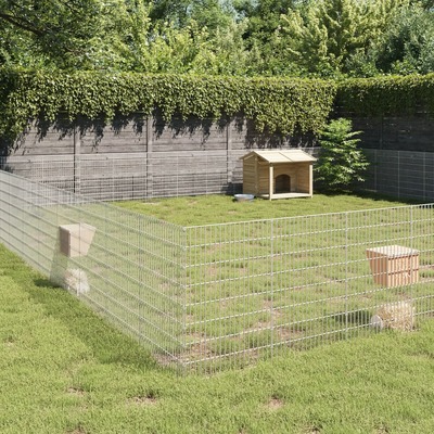 Durable 48-Panel Galvanised Iron Enclosure for Free Range Animals Safe and Secure