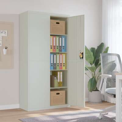 Office Cabinet Steel Grey - Storage Cupboard Stationary File