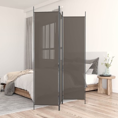 Elegant Anthracite Fabric 3-Panel Divider: A Smart Way to Partition Your Rooms