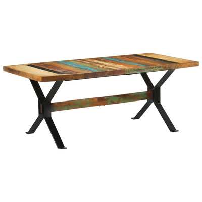 Rustic Charm  Dining Table Solid Wood Reclaimed