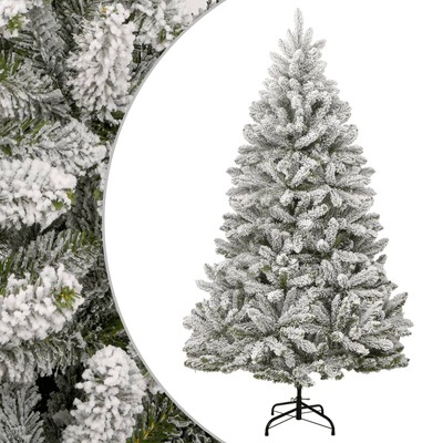 Artificial Hinged Christmas Tree with Flocked Snow