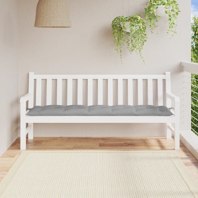 Garden Bench Cushion Grey Oxford Fabric