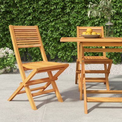 Teakwood Duo: Folding Garden Chairs Set