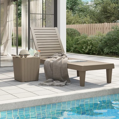 Elegant Light Brown Polypropylene Sun Lounger