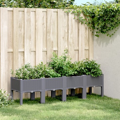 Garden Planter with Legs Grey