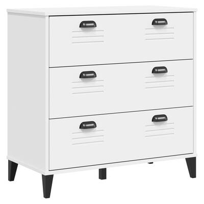 Drawer Cabinet Storage Cabinet Hallway VIKEN White Engineered Wood