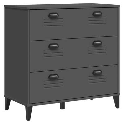 Stylish & Durable  Anthracite Grey Drawer Cabinet Engineered Wood Design