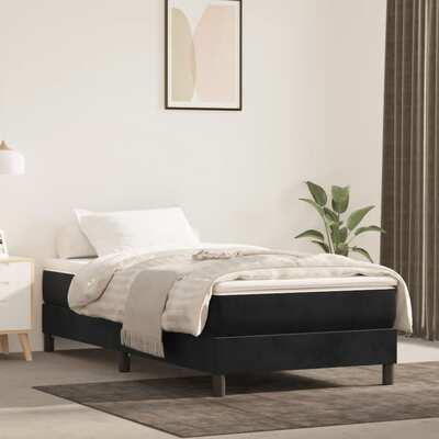 Pocket Spring Bed Mattress Black King Single Size Velvet