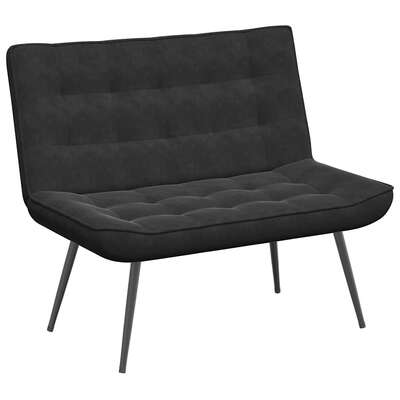 Bench Black Velvet Entryway Bench Upholstered Lounge Sofa Couch Settee