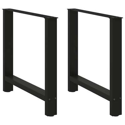 Coffee Table Legs Black  2 Pcs Steel Modern Table Leg Set