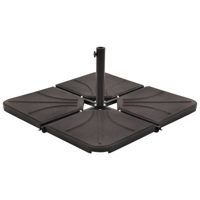 Umbrella Weight Plate Black Concrete Square 18 kg