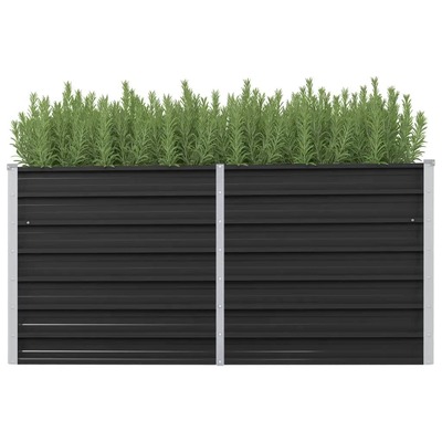 45730 Garden Raised Bed Anthracite 160x40x77 cm Galvanised Steel