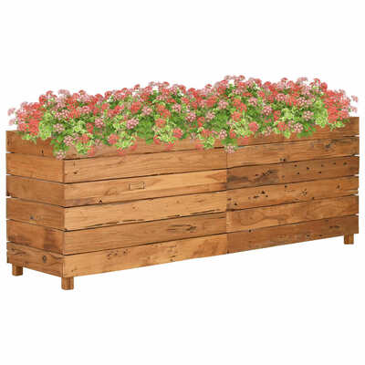 Planter Recycled Teak and  Steel