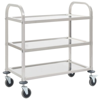 3-Tier Kitchen  Trolley Stainless Steel