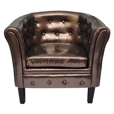 Tub Chair Brown Leather