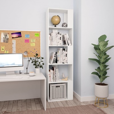 Book  Cabinet/Room Divider White Chipboard