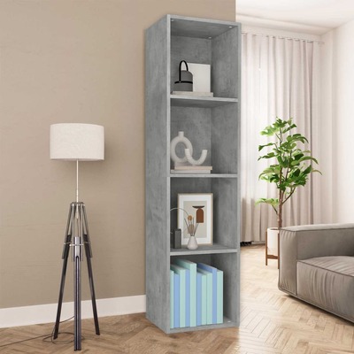 Book Cabinet/TV  Cabinet Concrete Grey Chipboard