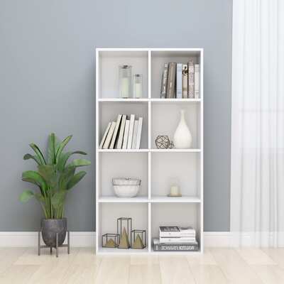 Book Cabinet/Sideboard High Gloss White Chipboard