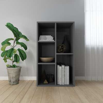 Book Cabinet/Sideboard  High Gloss Grey Chipboard