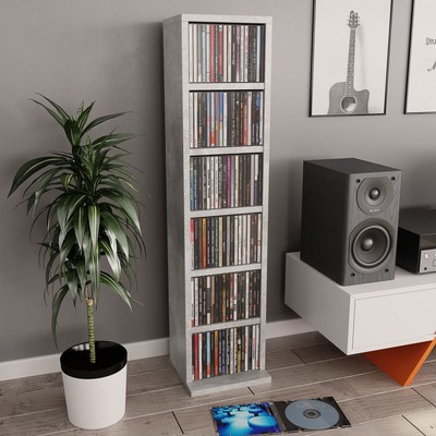 CD Cabinet Concrete Grey Chipboard