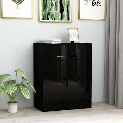 Sideboard  High Gloss Black Chipboard